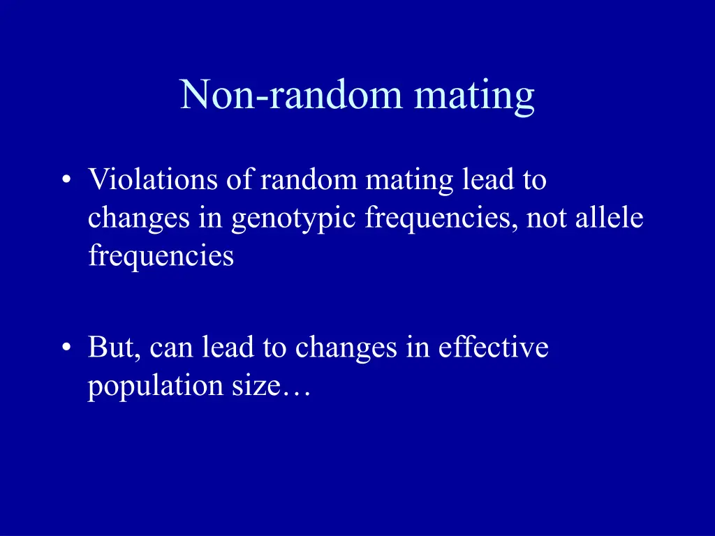non random mating