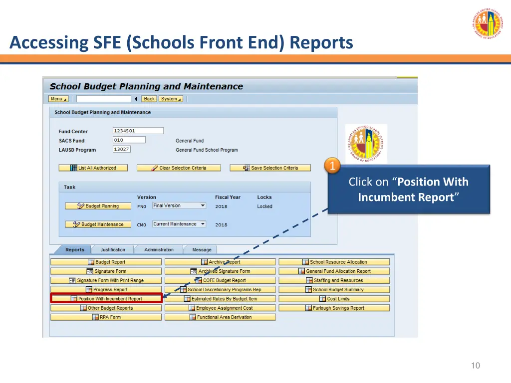 accessing sfe schools front end reports 1