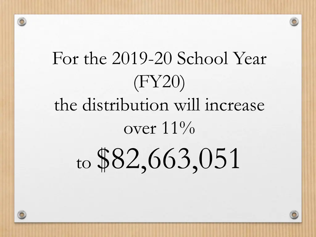 for the 2019 20 school year fy20 the distribution