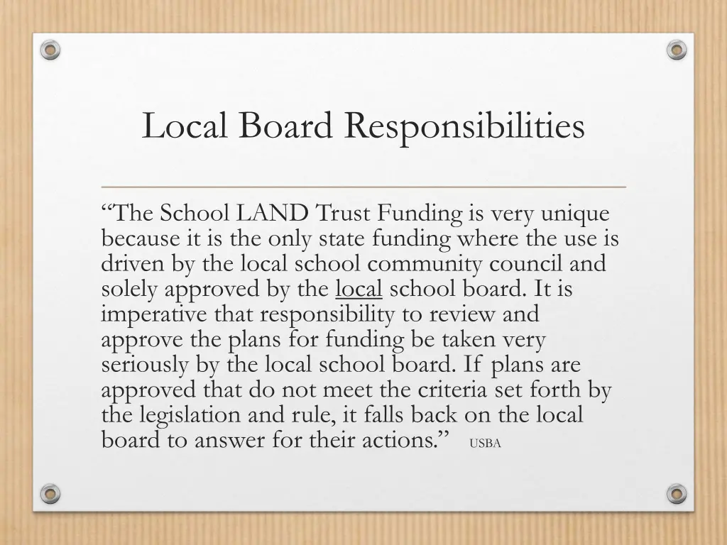 local board responsibilities