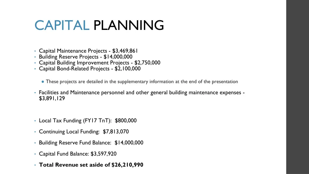 capital planning