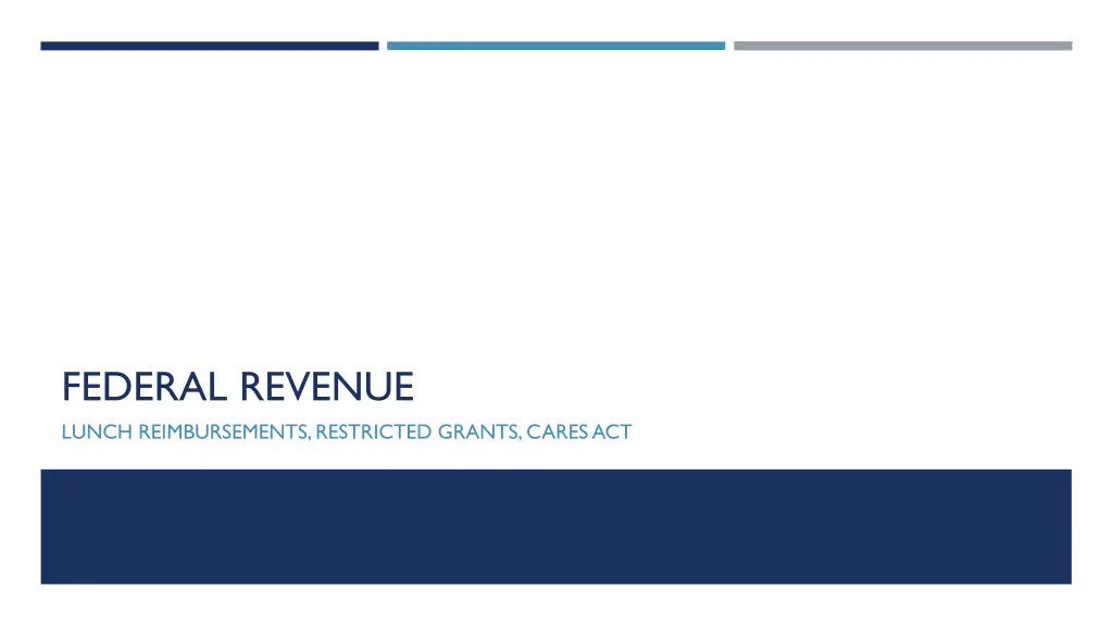 federal revenue lunch reimbursements restricted