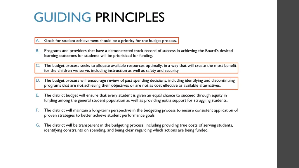 guiding principles