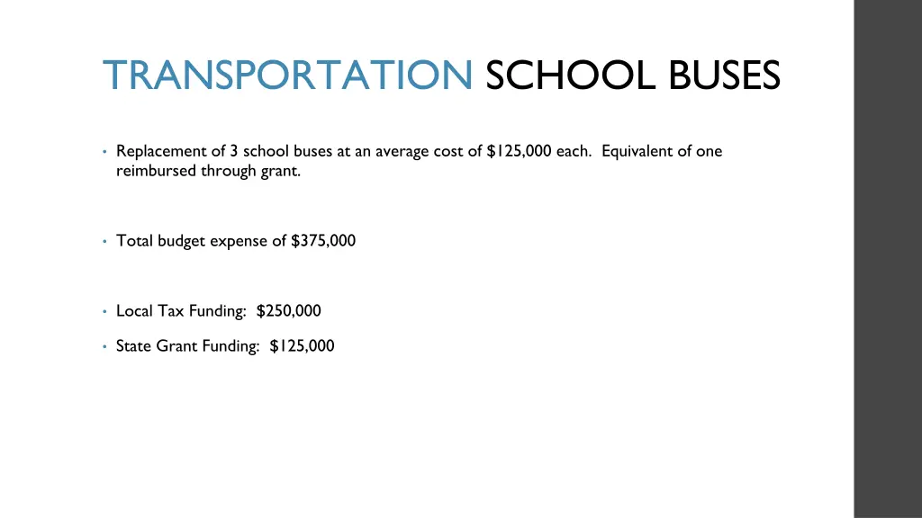 transportation school buses