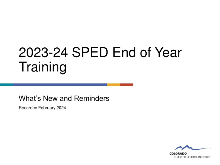 2023 24 sped end of year training