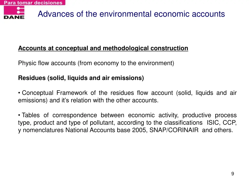 advances of the environmental economic accounts 3