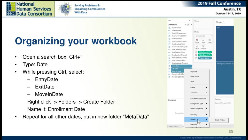 organizing your workbook