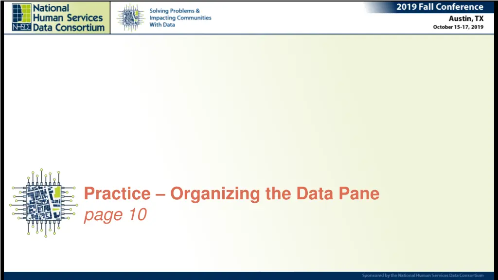 practice organizing the data pane page 10