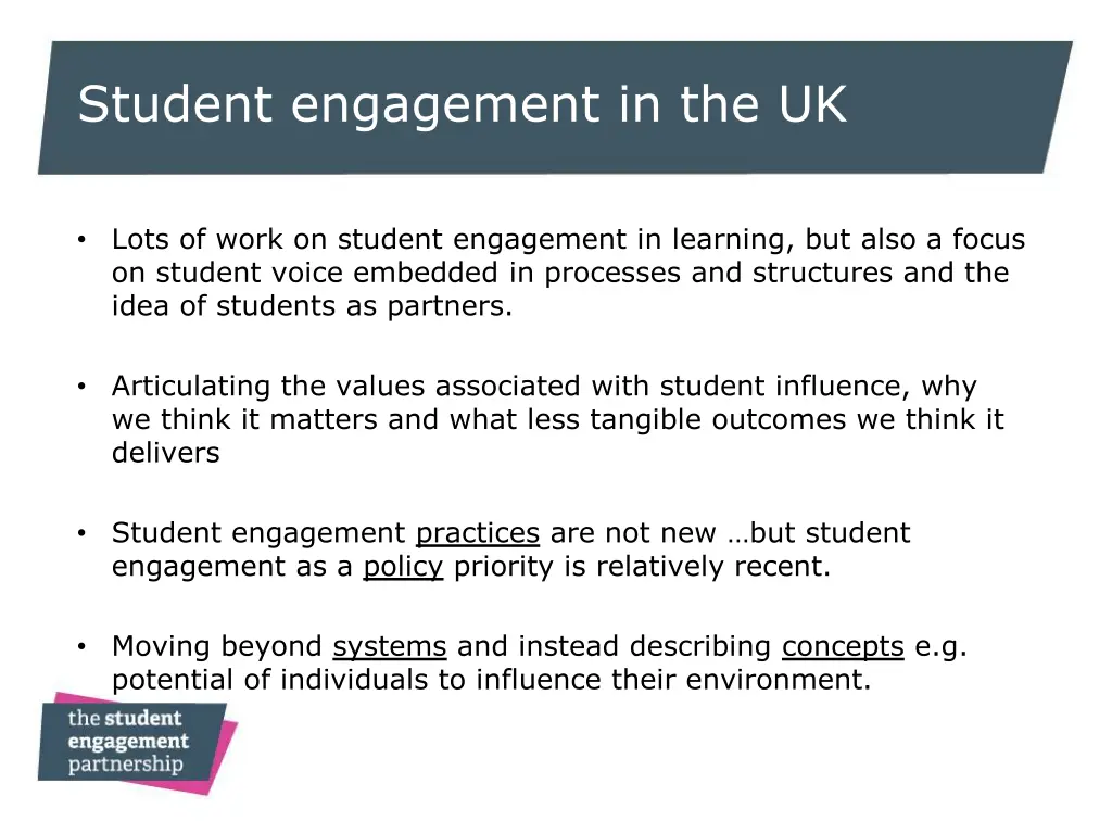 student engagement in the uk