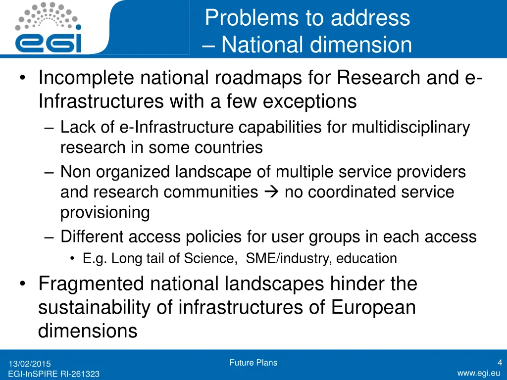 problems to address national dimension