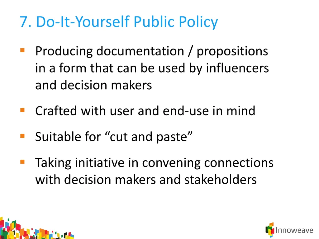 7 do it yourself public policy