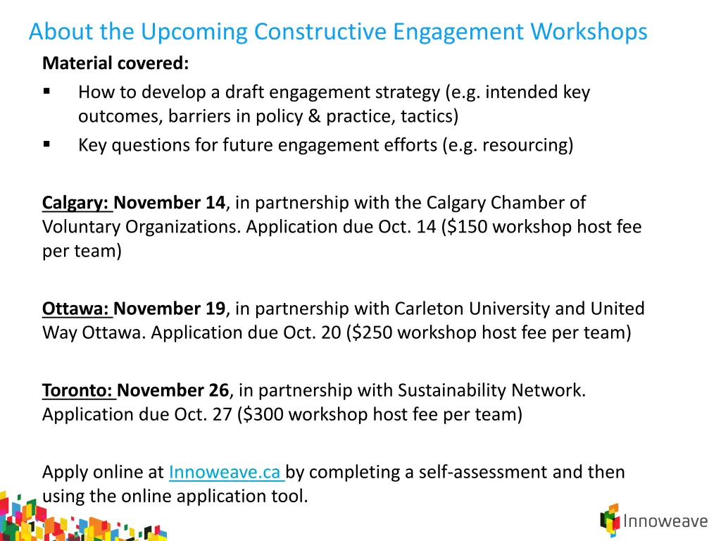 about the upcoming constructive engagement