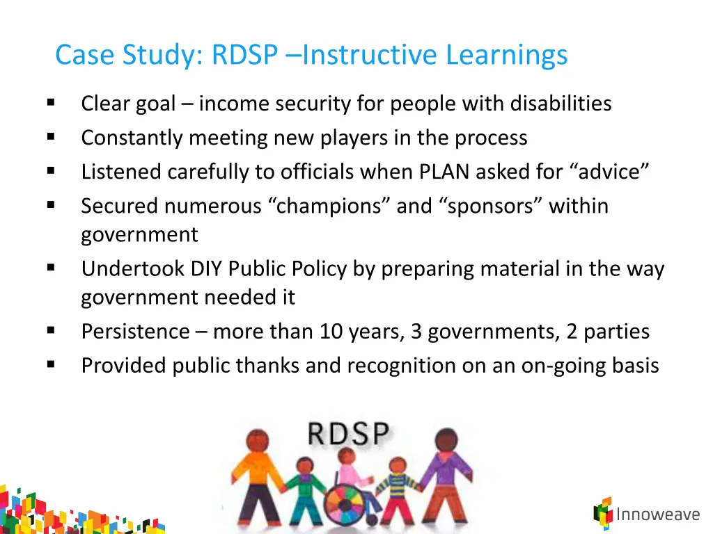 case study rdsp instructive learnings