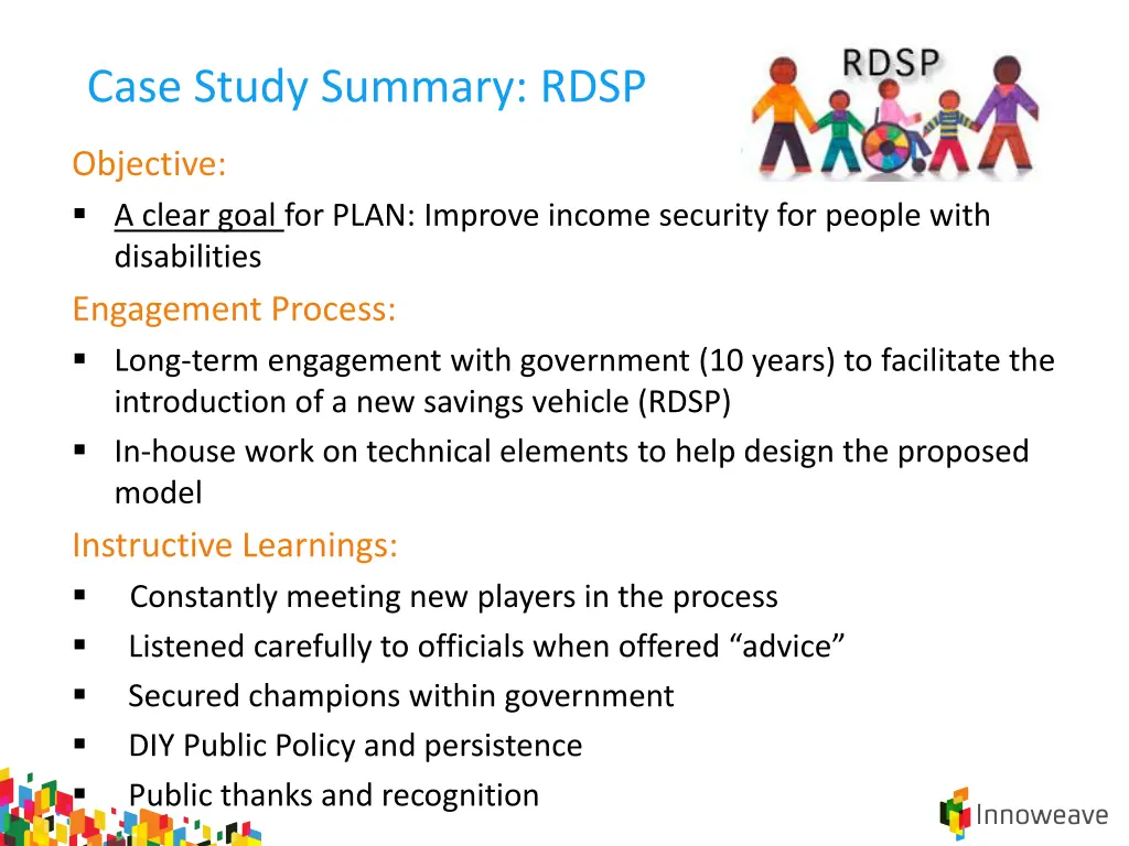 case study summary rdsp