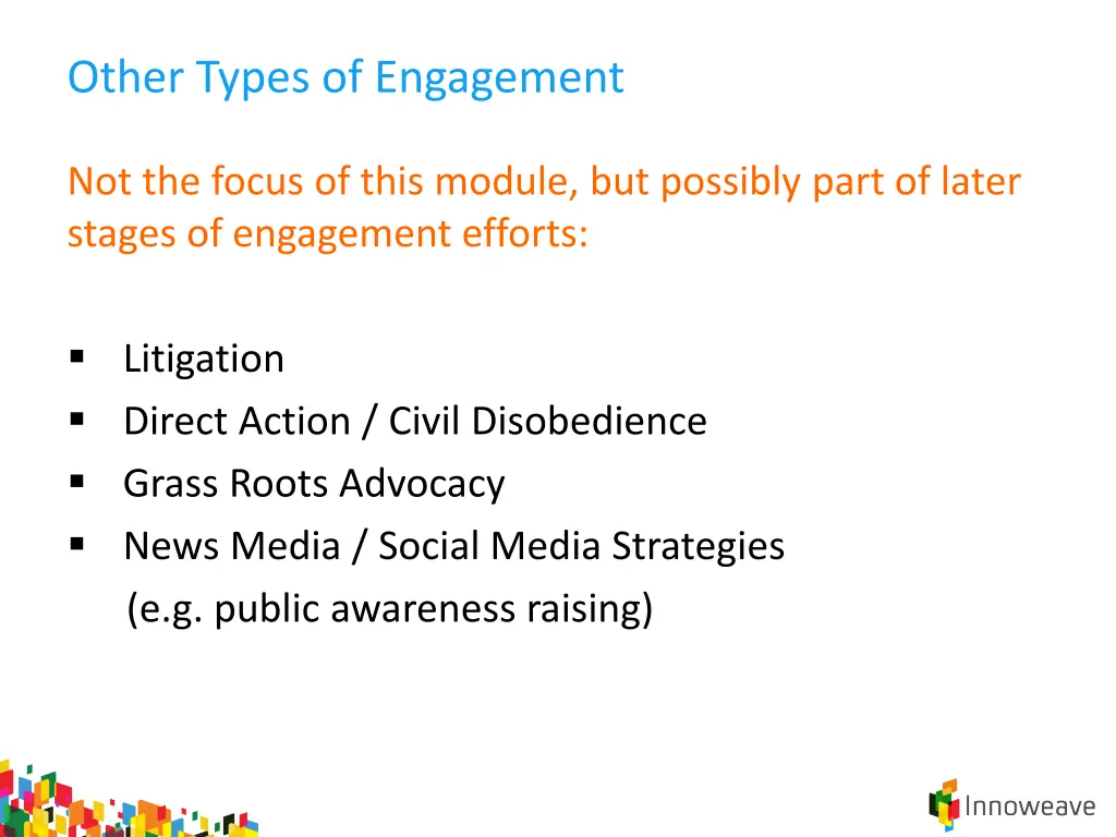 other types of engagement