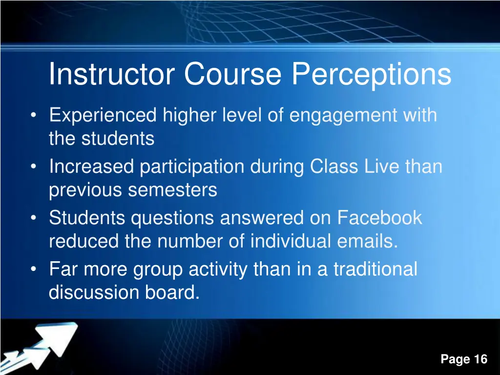 instructor course perceptions