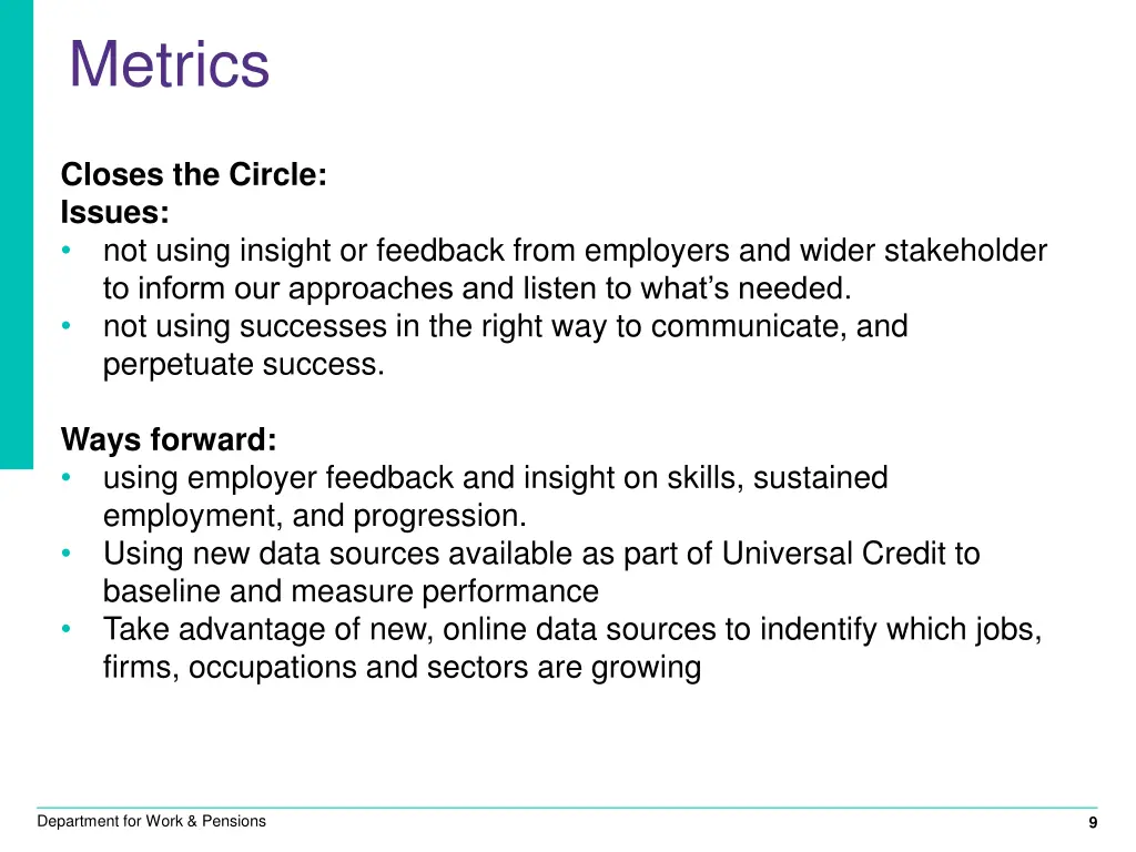metrics