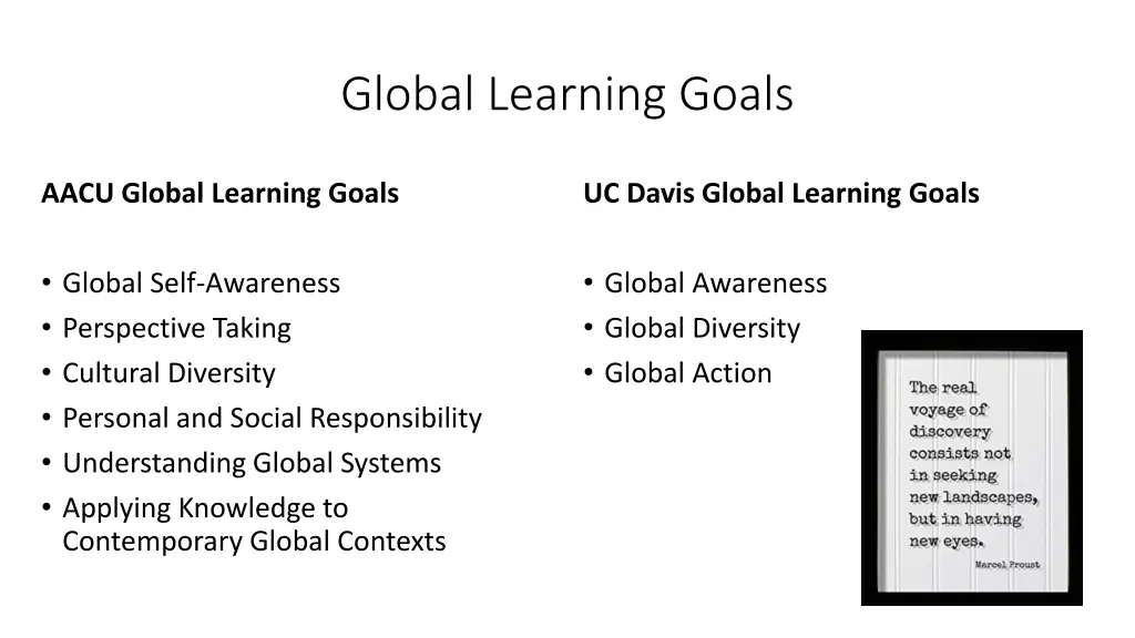 global learning goals