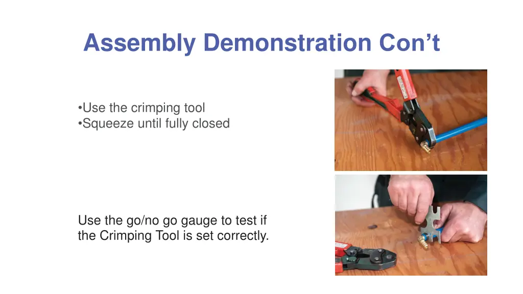assembly demonstration con t