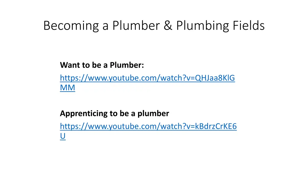 becoming a plumber plumbing fields