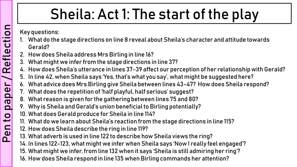 sheila act 1 the start of the play 1