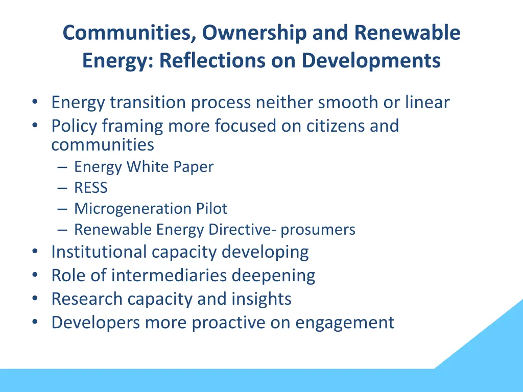 communities ownership and renewable energy