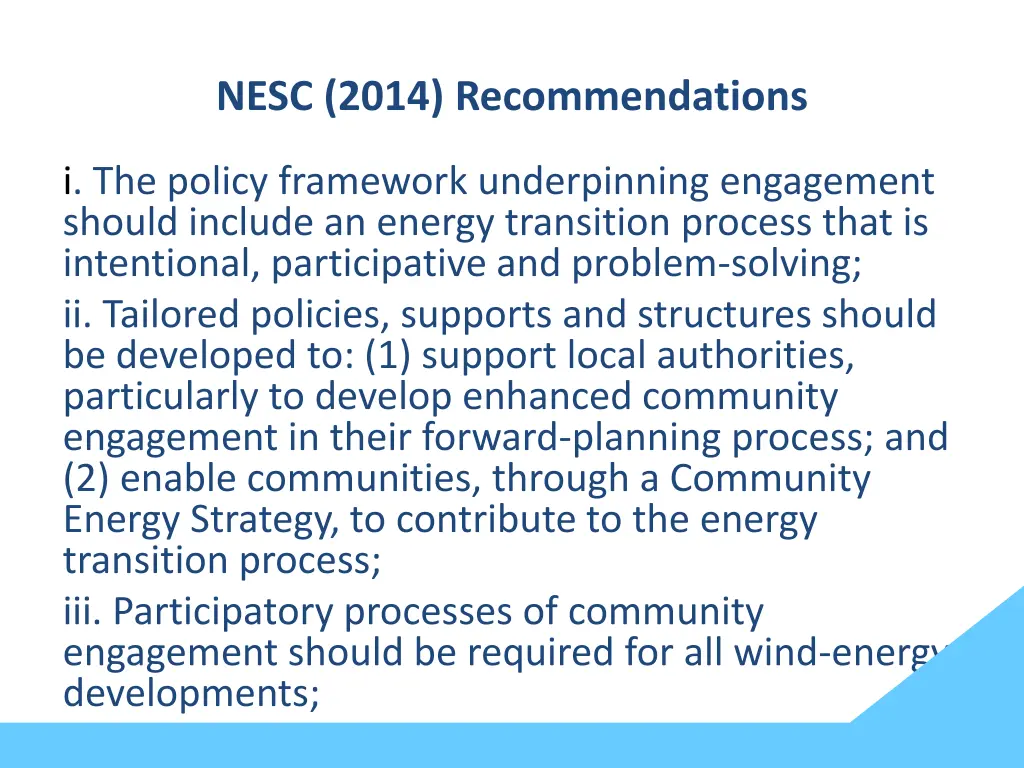 nesc 2014 recommendations