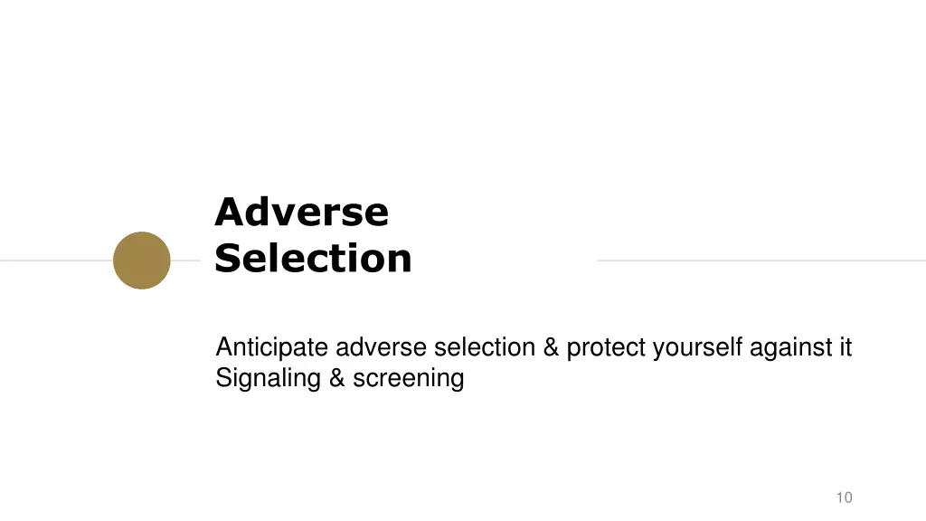adverse selection