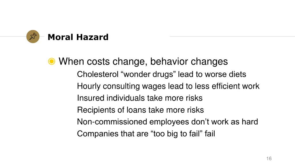 moral hazard 1