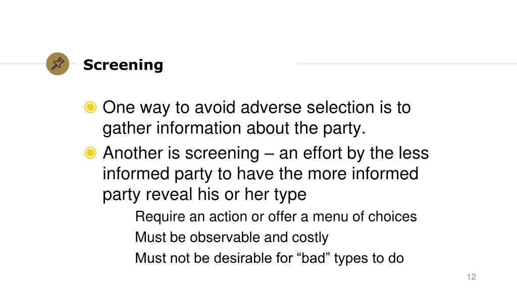 screening