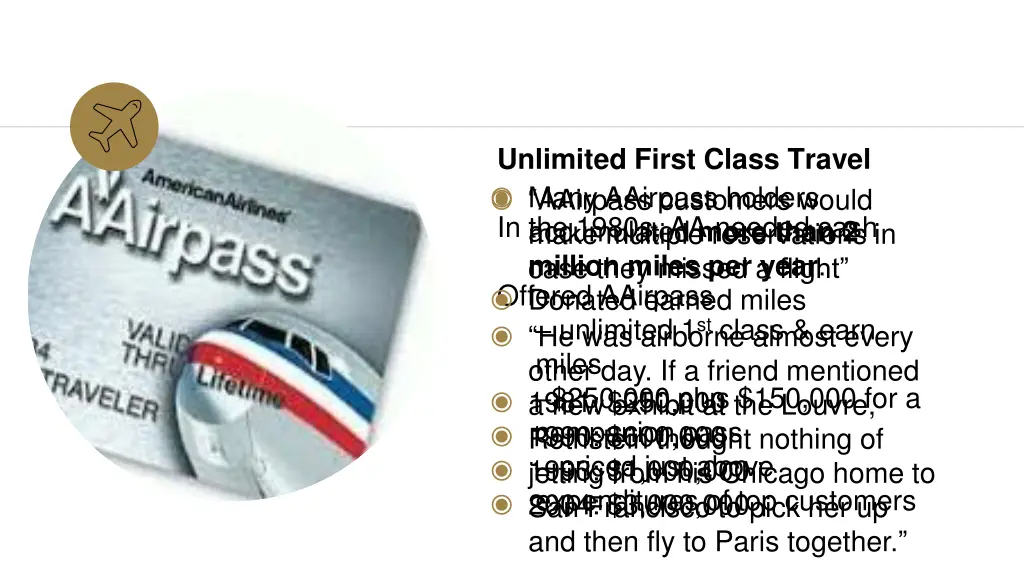 unlimited first class travel aairpass customers