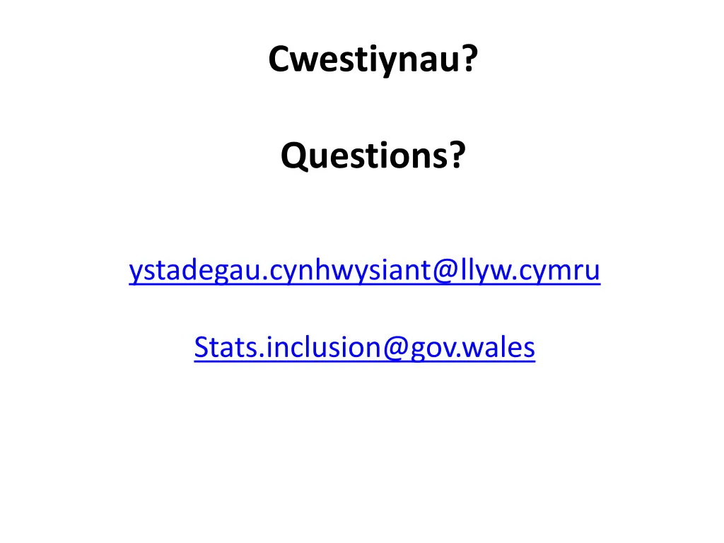 cwestiynau