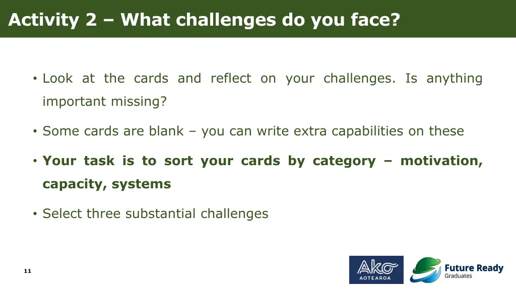 activity 2 what challenges do you face