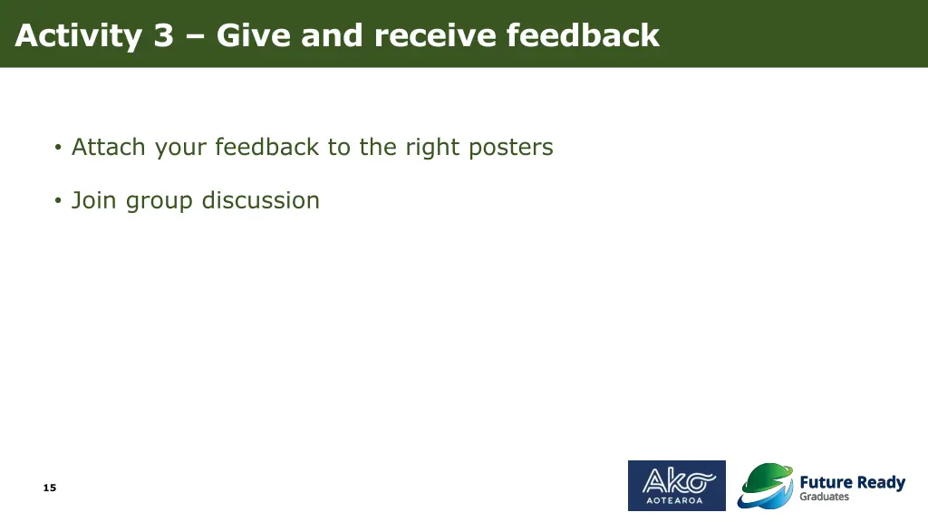 activity 3 give and receive feedback