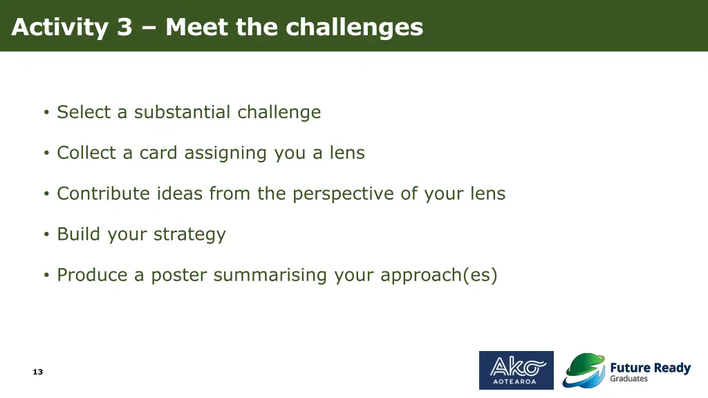 activity 3 meet the challenges