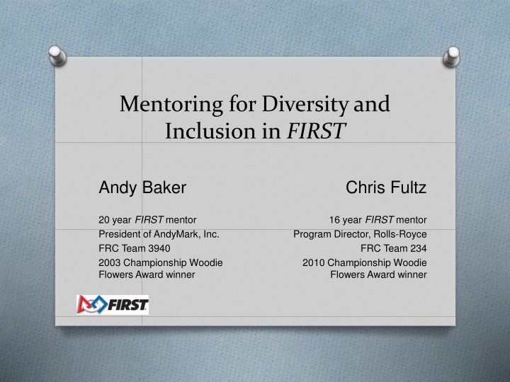 mentoring for diversity and inclusion in first