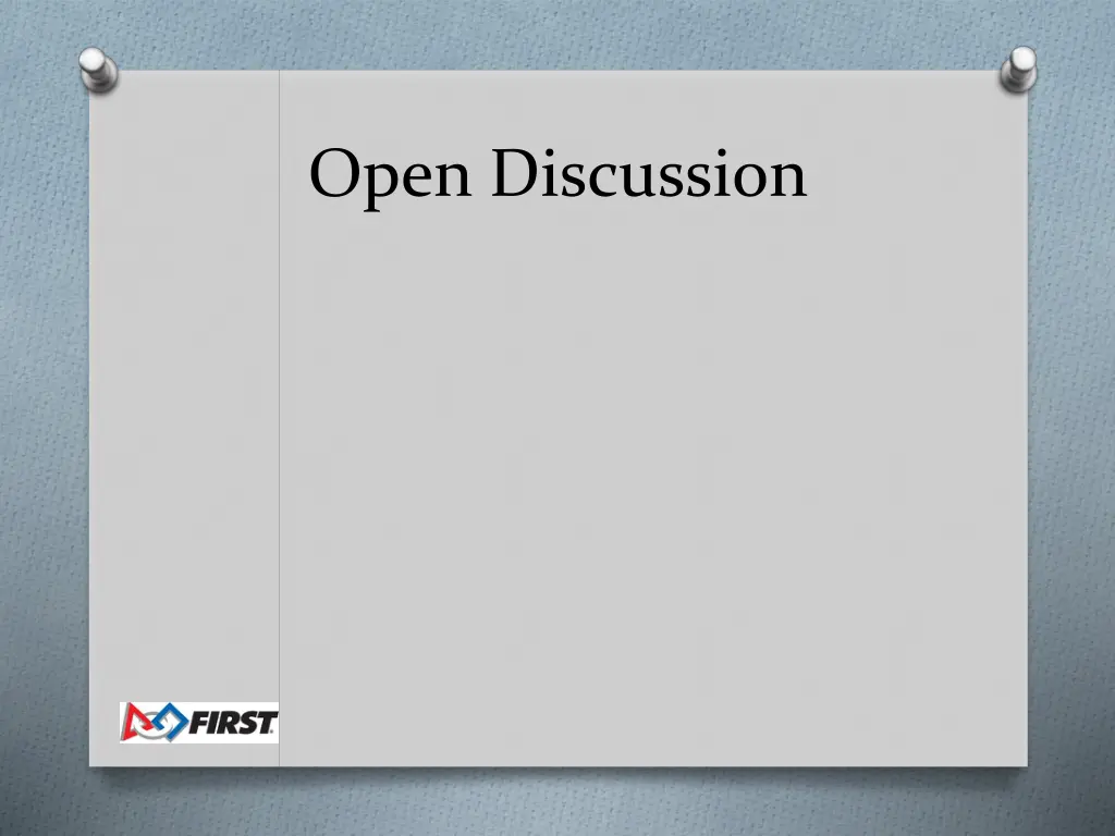 open discussion