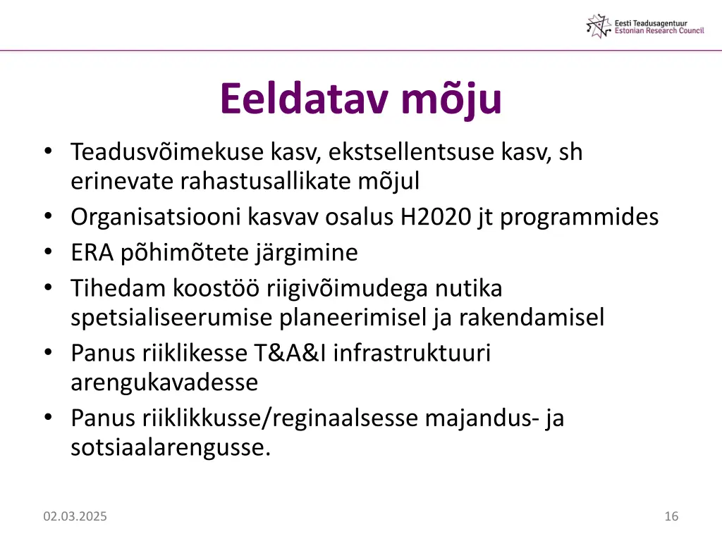 eeldatav m ju
