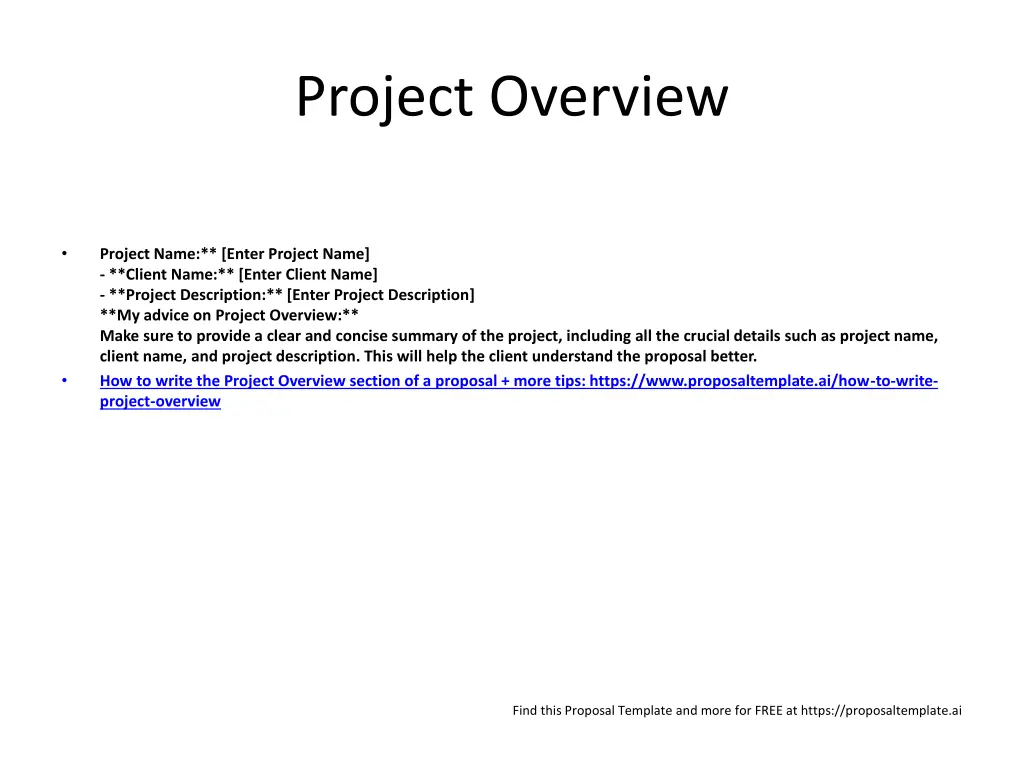 project overview