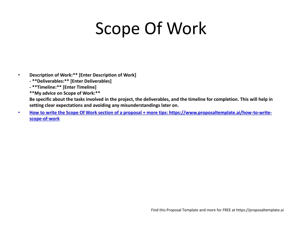 scope of work