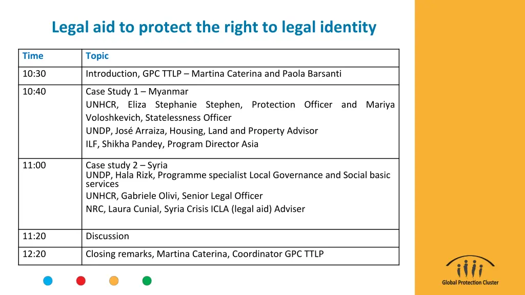 legal aid to protect the right to legal identity