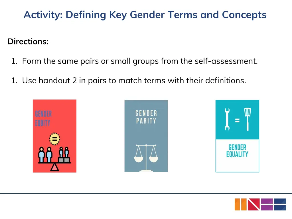activity defining key gender terms and concepts