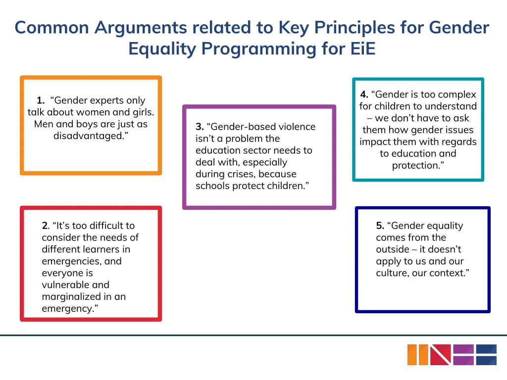common arguments related to key principles
