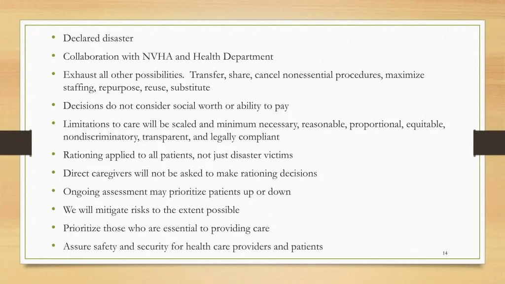 declared disaster collaboration with nvha