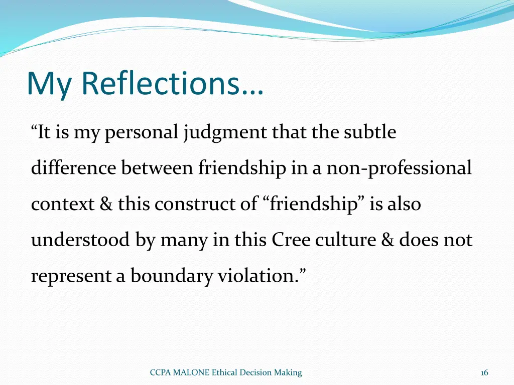 my reflections