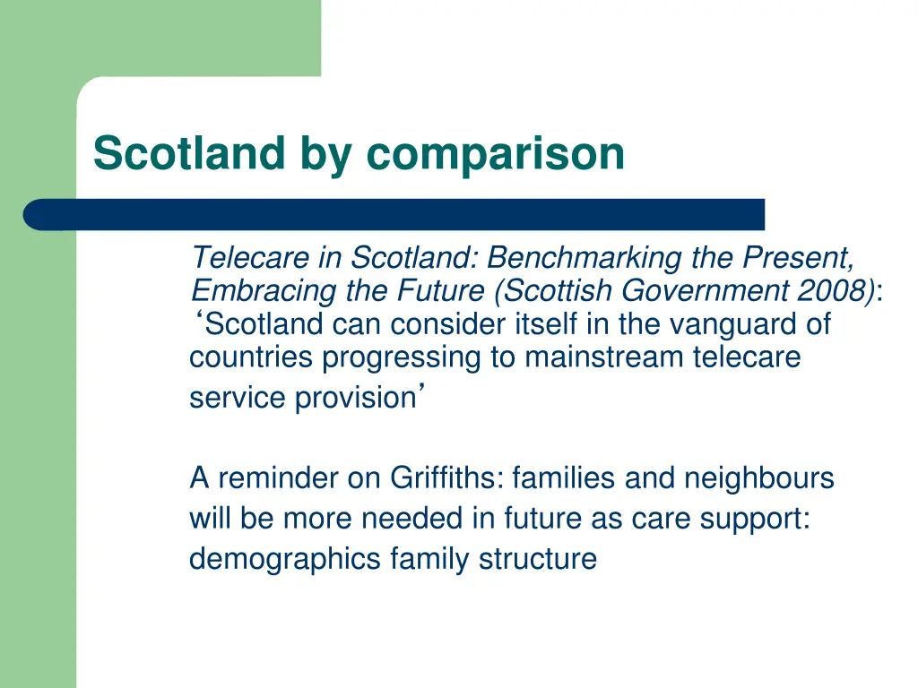 scotland by comparison