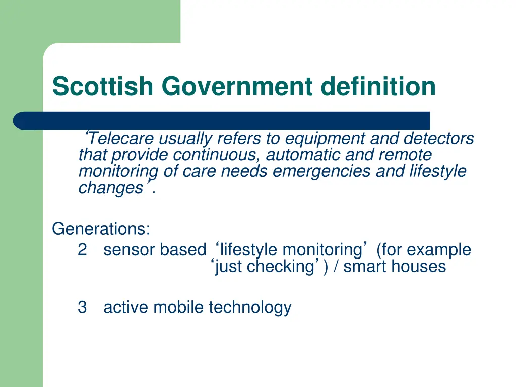 scottish government definition