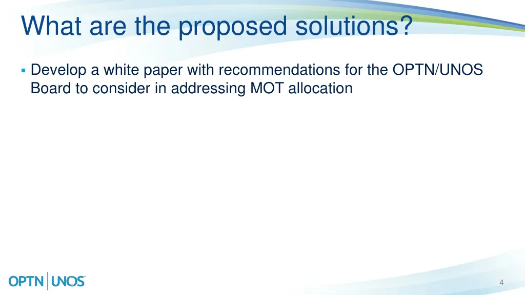 what are the proposed solutions