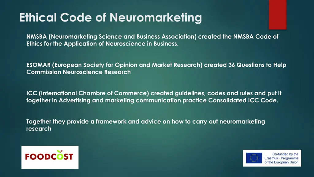 ethical code of neuromarketing