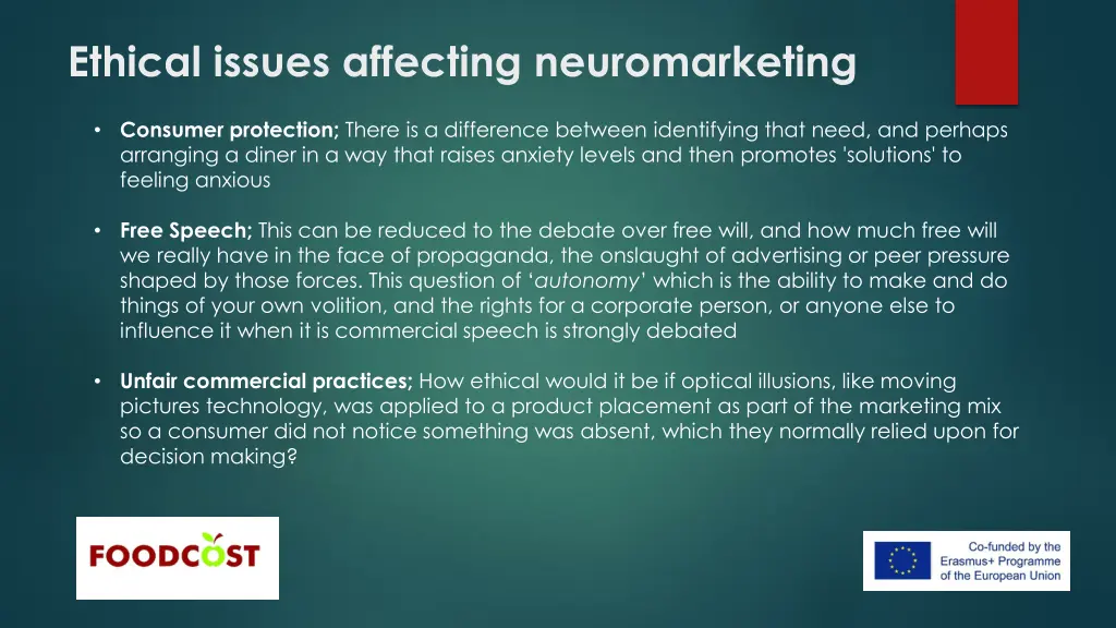 ethical issues affecting neuromarketing
